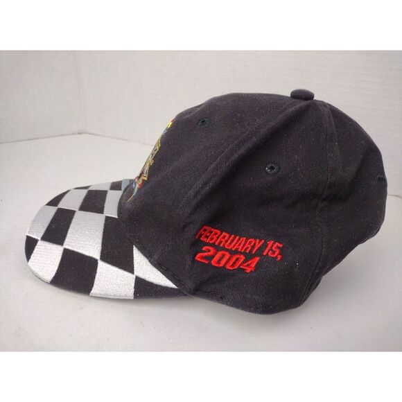 ISC Nascar "Daytona 500" 2004 Checker Black Snapback Hat Embroidered - Picture 2 of 8
